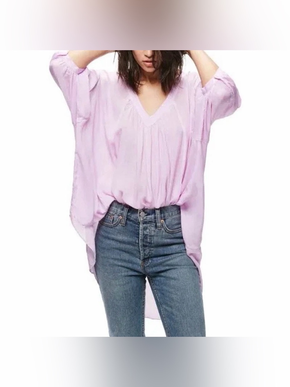NWT Free People Catch Me If You Can Tunic Lilac Purple Oversized - XS